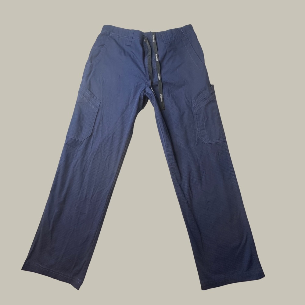 Carhartt Cargo Pants Womens M Short C56418 Rugged Flex Navy Blue Ripstop